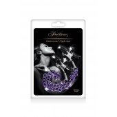 Зажимы для сосков с фиолетовой цепочкой Sweet Caress Nipple Chain - Sweet Caress - купить с доставкой в Севастополе