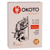 Тонкие презервативы OKOTO Thin Extra Soft - 3 шт. - Sitabella - купить с доставкой в Севастополе