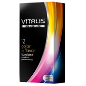 Цветные ароматизированные презервативы VITALIS PREMIUM color   flavor - 12 шт. - Vitalis - купить с доставкой в Севастополе
