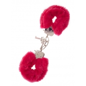 Металлические наручники с красной меховой опушкой METAL HANDCUFF WITH PLUSH RED - Dream Toys - купить с доставкой в Севастополе