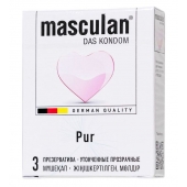 Супертонкие презервативы Masculan Pur - 3 шт. - Masculan - купить с доставкой в Севастополе