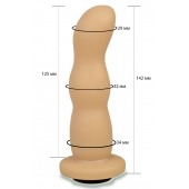 Телесная рельефная насадка Harness - 14,2 см. - LOVETOY (А-Полимер) - купить с доставкой в Севастополе