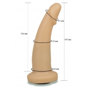 Телесная гладкая насадка Harness - 14,7 см. - LOVETOY (А-Полимер) - купить с доставкой в Севастополе