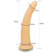 Телесная гладкая насадка-фаллоимитатор Harness - 20 см. - LOVETOY (А-Полимер) - купить с доставкой в Севастополе