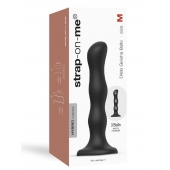Черная насадка Strap-On-Me Dildo Geisha Balls size M - Strap-on-me - купить с доставкой в Севастополе