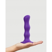 Фиолетовая насадка Strap-On-Me Dildo Geisha Balls size M - Strap-on-me - купить с доставкой в Севастополе