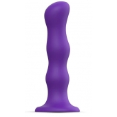 Фиолетовая насадка Strap-On-Me Dildo Geisha Balls size M - Strap-on-me - купить с доставкой в Севастополе