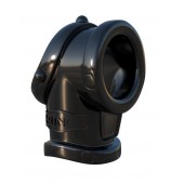 Черная насадка для пениса Cock Pipe with Ball-Stretcher - Pipedream - в Севастополе купить с доставкой