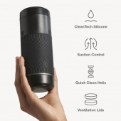 Черный мастурбатор с контролем всасывания Arcwave Pow Stroker - Arcwave - в Севастополе купить с доставкой