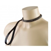 Эффектный сверкающий ошейник с поводком  Гламур - Sitabella - купить с доставкой в Севастополе