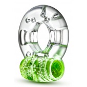 Зеленое эрекционное виброкольцо Arouser Vibrating C-Ring - Blush Novelties - в Севастополе купить с доставкой