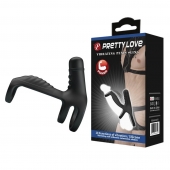Черная вибронасадка на пенис Vibrating Penis Sling - Baile - в Севастополе купить с доставкой