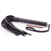 Черная кожаная плеть  Индиго  - 50 см. - Crazy Handmade - купить с доставкой в Севастополе