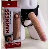 Насадка-фаллос в комплекте с трусиками Harness - 21,6 см. - LOVETOY (А-Полимер) - купить с доставкой в Севастополе
