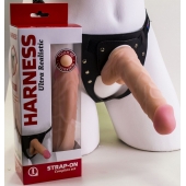 Страпон Harness из двух предметов: регулируемые трусики и насадка-фаллос - 17,5 см. - LOVETOY (А-Полимер) - купить с доставкой в Севастополе