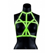 Портупея Bra Harness с неоновым эффектом - размер L-XL - Shots Media BV - купить с доставкой в Севастополе