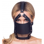 Черный намордник с кляпом-шаром Head Harness With A Gag - Orion - купить с доставкой в Севастополе