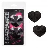 Черные пэстисы в форме сердечек Heart Pasties - California Exotic Novelties - купить с доставкой в Севастополе