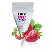 Съедобное согревающее массажное масло Love Me Tender Strawberry с ароматом клубники - 10 мл. - Love to Love - купить с доставкой в Севастополе