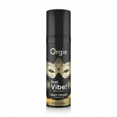 Съедобный гель Dual Vibe Pina Colada с эффектом вибрации и вкусом коктейля пина колада - 15 мл. - ORGIE - купить с доставкой в Севастополе