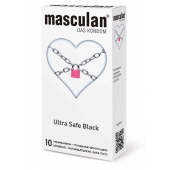 Ультрапрочные презервативы Masculan Ultra Safe Black - 10 шт. - Masculan - купить с доставкой в Севастополе