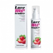 Съедобное согревающее массажное масло Love Me Tender Strawberry с ароматом клубники - 100 мл. - Love to Love - купить с доставкой в Севастополе