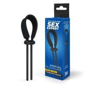 Черный ремень-лассо для усиления эрекции - Sex Expert - в Севастополе купить с доставкой