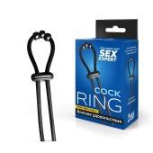 Черное эрекционное кольцо со стимулирующими бусинами - Sex Expert - в Севастополе купить с доставкой