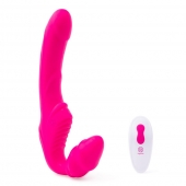 Розовый безремневой страпон на радиоуправлении Strapless Together - 22 см. - Together Toy - купить с доставкой в Севастополе