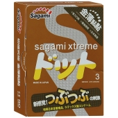 Презервативы Sagami Xtreme FEEL UP с точечной текстурой и линиями прилегания - 3 шт. - Sagami - купить с доставкой в Севастополе