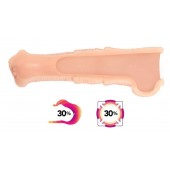 Телесная фантазийная насадка на член Cock Sleeve Size L - KOKOS - в Севастополе купить с доставкой