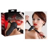 Чёрный силиконовый кляп-фаллос Bad Kitty - Orion - купить с доставкой в Севастополе