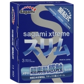 Розовые презервативы Sagami Xtreme FEEL FIT 3D - 3 шт. - Sagami - купить с доставкой в Севастополе