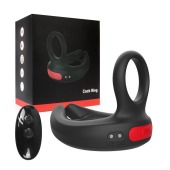 Черное эрекционное виброкольцо Cock Ring с пультом ДУ - I-MOON - в Севастополе купить с доставкой