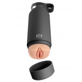 Серый мастурбатор в виде бутылки F*ck Flask - Pipedream - в Севастополе купить с доставкой