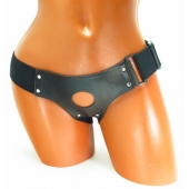Трусики для страпона коричневого цвета - БДСМ Арсенал - купить с доставкой в Севастополе