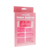 Набор из 7 розовых насадок на пенис ONE-A-DAY PENIS SLEEVES PINK - Seven Creations - в Севастополе купить с доставкой