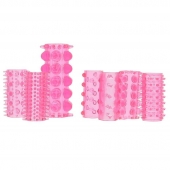 Набор из 7 розовых насадок на пенис ONE-A-DAY PENIS SLEEVES PINK - Seven Creations - в Севастополе купить с доставкой