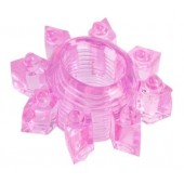 Розовое гелевое эрекционное кольцо-звезда - Toyfa Basic - в Севастополе купить с доставкой