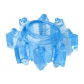 Голубая гелевая насадка-звезда - Toyfa Basic - в Севастополе купить с доставкой