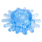 Голубая гелевая насадка с шипиками - Toyfa Basic - в Севастополе купить с доставкой
