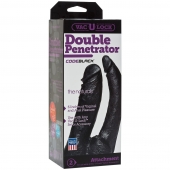 Черная насадка-фаллоимитатор для двойной стимуляции Double Penetrator - 16 см. - Doc Johnson - купить с доставкой в Севастополе