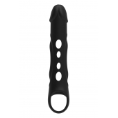 Черная насадка-удлинитель Vibrating Extender With Remote с вибрацией - Dream Toys - в Севастополе купить с доставкой