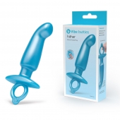 Голубая анальная пробка для массажа простаты Hither Silicone Prostate Plug - 14,3 см. - b-Vibe - в Севастополе купить с доставкой