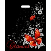 Черный пакет Glamour с вырубной ручкой (38х47 см) - Сима-Ленд - купить с доставкой в Севастополе