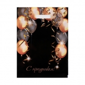 Пакет с вырубной ручкой и принтом в виде шариков (30х40 см) - Сима-Ленд - купить с доставкой в Севастополе