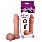 Фаллическая насадка для страпона UNICOCK 8  - 20 см. - LOVETOY (А-Полимер) - купить с доставкой в Севастополе