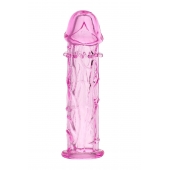 Розовая насадка фаллической формы - 12,5 см. - A-toys - в Севастополе купить с доставкой