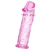 Розовая насадка фаллической формы - 12,5 см. - A-toys - в Севастополе купить с доставкой