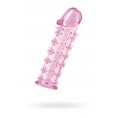 Розовая насадка на пенис с шипами - 12,5 см. - A-toys - в Севастополе купить с доставкой